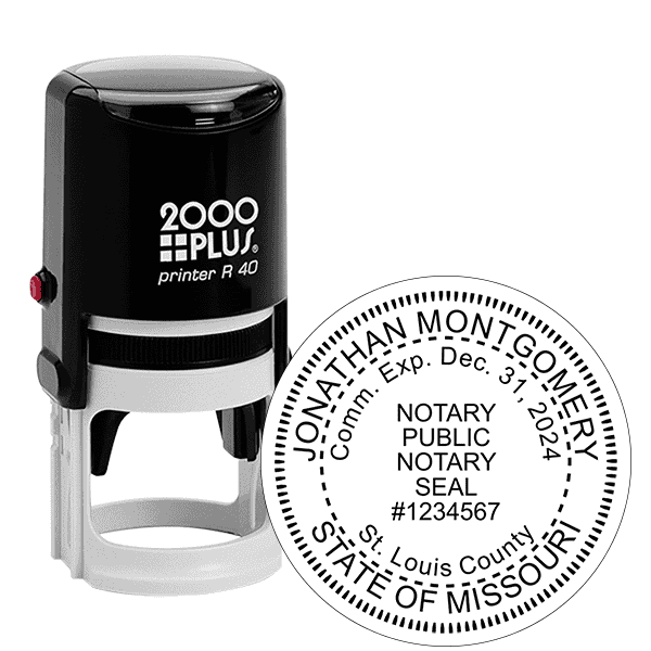 Missouri Round Notary Stamp