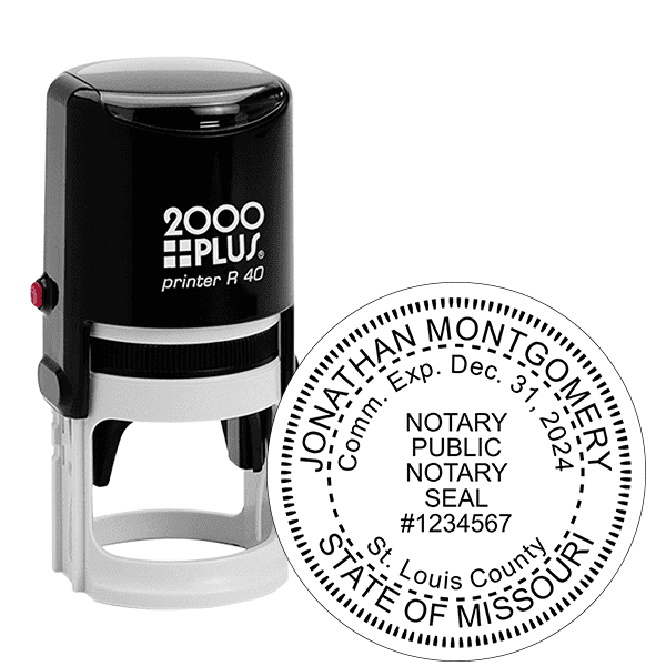Missouri Round Notary Stamp