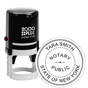 New York Round Notary Stamp