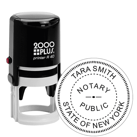 New York Round Notary Stamp