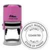 Hawaii Notary Pink Stamp - Round
