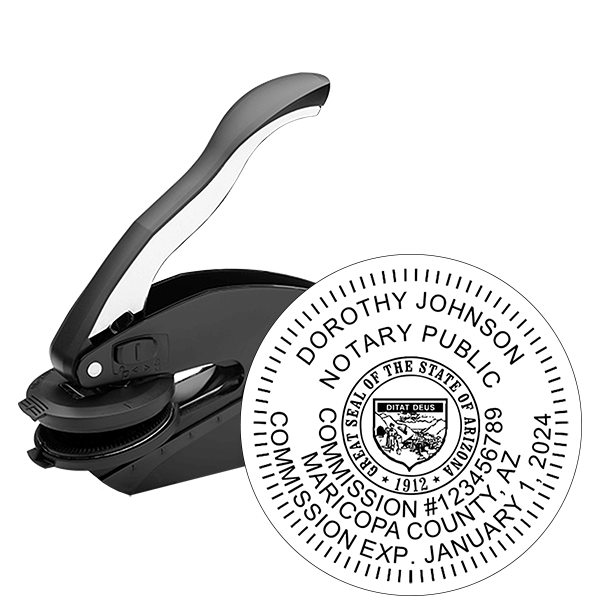 Arizona Notary Round Seal Embosser