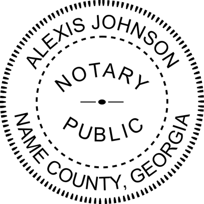 Georgia Notary Public Round Seal Embosser - alternate view