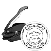 Idaho Notary Round Seal Embosser