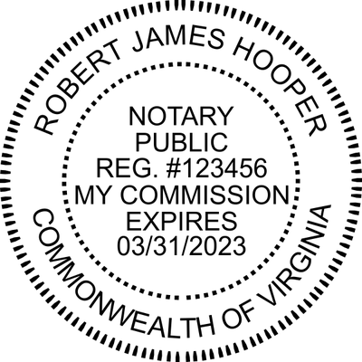 Virginia Notary Round Seal Embosser - alternate view
