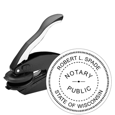Wisconsin Notary Round  Seal Embosser