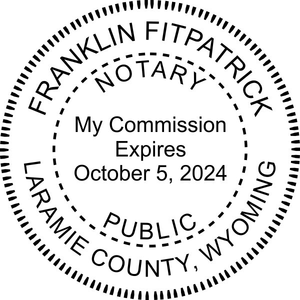 Wyoming Notary Round Seal Embosser