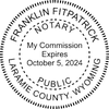 Wyoming Notary Round Seal Embosser