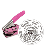Arizona Notary Round Pink Seal Embosser