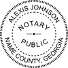 Georgia Notary Pink Seal Embosser - Round