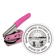 Ohio Notary Round Pink Seal Embosser
