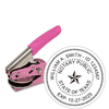 Texas Notary Pink Seal Embosser - Round