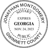 Georgia Notary Round with Expiration Imprint