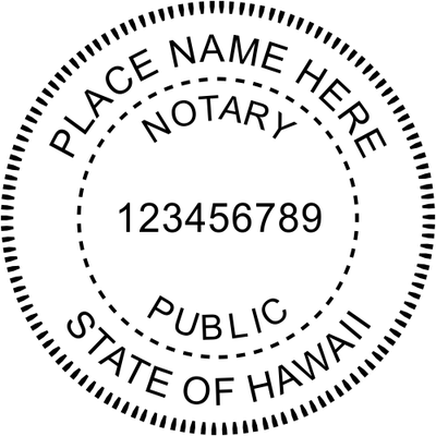 Hawaii Notary Public Seal - Choose Stamp or Embosser - alternate view