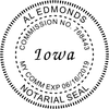 Iowa Notary Round Imprint