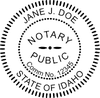 Official Notary Public Round Seal