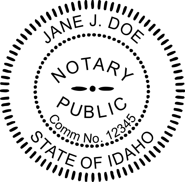 Official Notary Public Round Seal