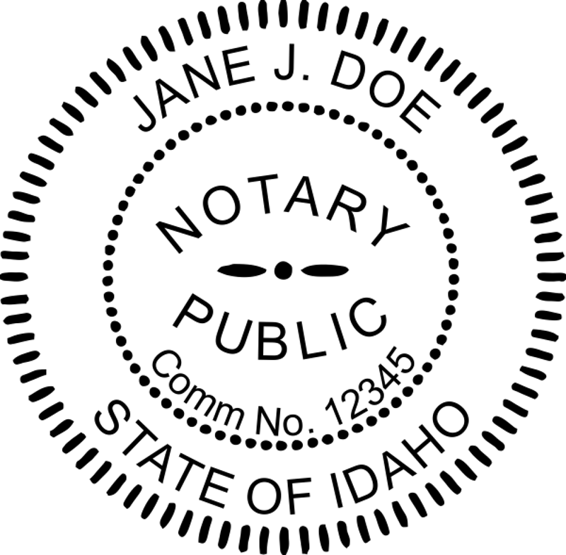 Official Notary Public Round Seal