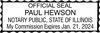 Illinois Notary Rectangular with Serrated Border