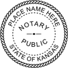Kansas Notary Public Round Stamp