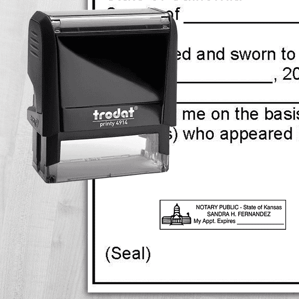 Kansas Notary Rectangle Seal