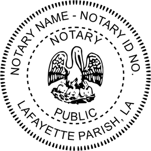 Louisiana Notary Round Imprint