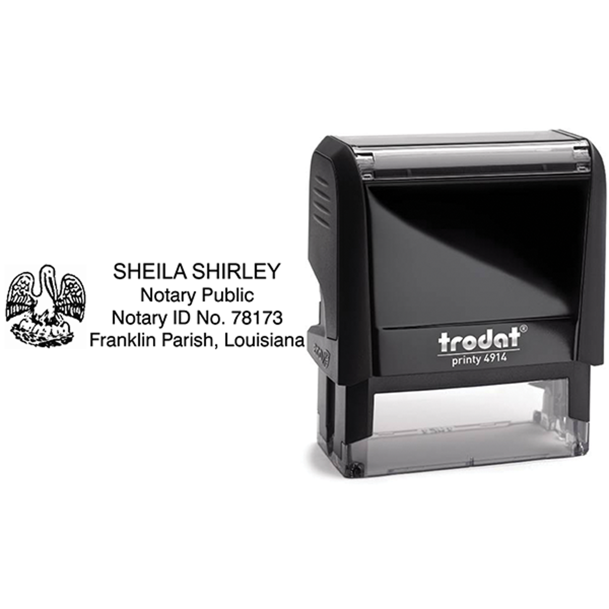 Louisiana Notary Rectangle Body and Design