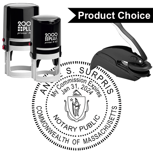 Massachusetts Notary Round Seal