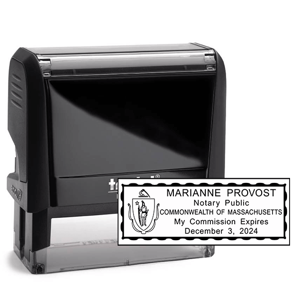 Massachusetts Notary Rectangle Seal