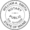 Maine Notary Round Imprint
