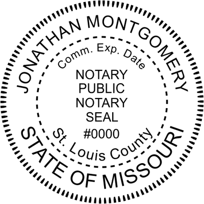 Missouri Notary Round Seal - alternate view