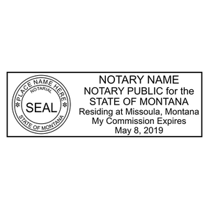 Montana Notary Public Stamp Imprint