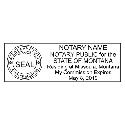 Montana Notary Public Stamp - alternate view