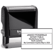 North Carolina Rectangular Notary Seal