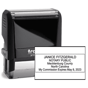 North Carolina Notary Rectangular