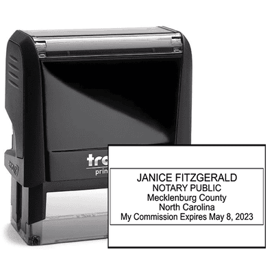 North Carolina Notary Rectangular