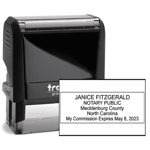 North Carolina Rectangular Notary Seal