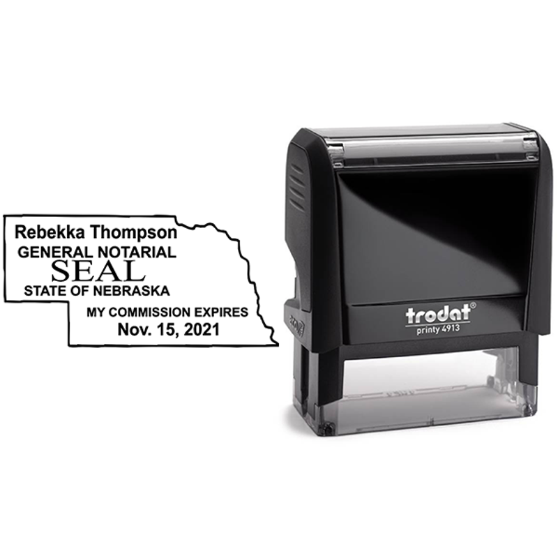 Nebraska Notary State Stamp Body and Design