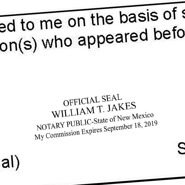 New Mexico Rectangle Notary Stamp (State Seal) Corp Connect