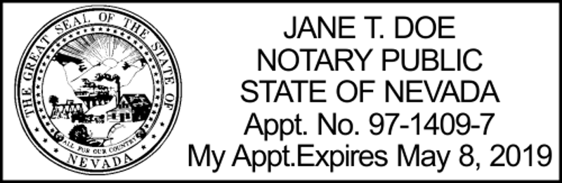 Nevada Notary Rectangular for Resident