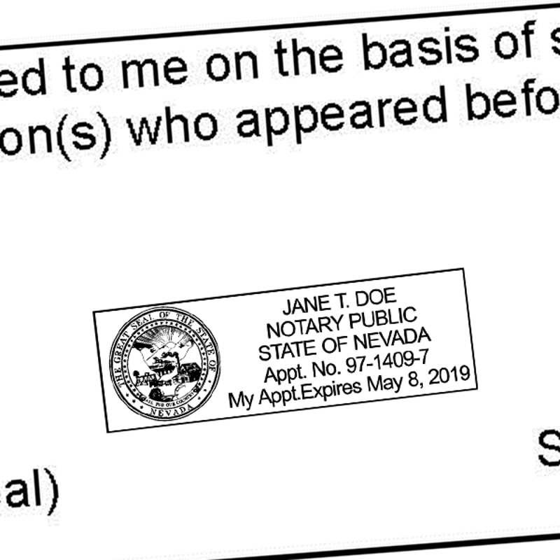 Nevada Notary Rectangular for Resident Imprint