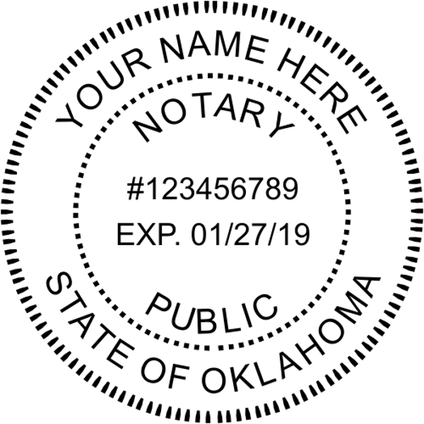 Oklahoma Notary Round Imprint