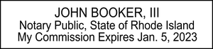 Rhode Island Notary Rectangle