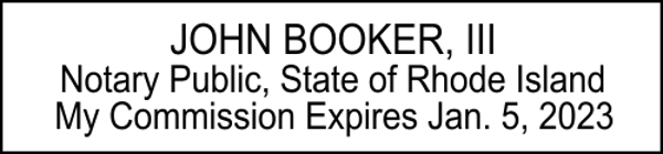 Rhode Island Notary Rectangle