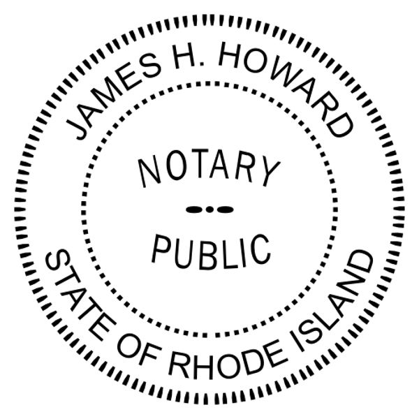 Rhode Island Round Notary Seal