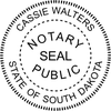 South Dakota Notary Round with Seal Imprint