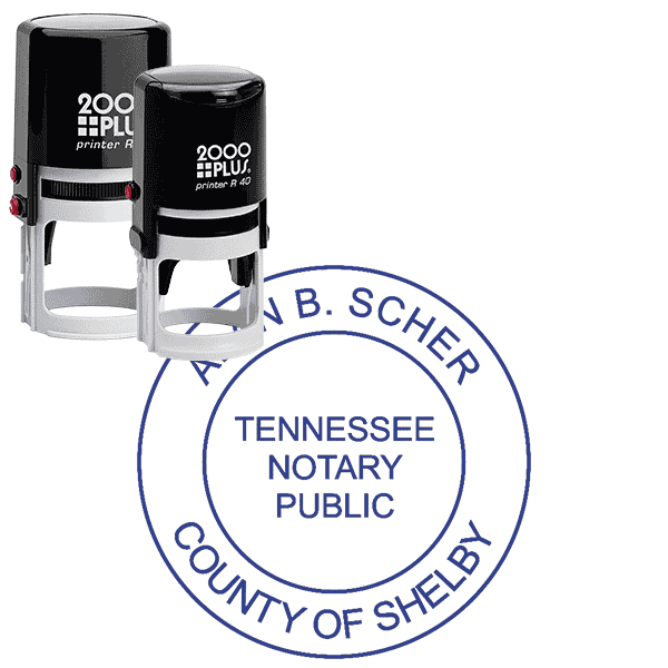 Tennessee without Date Round Notary Seal