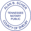 Tennessee Notary Round without Date Imprint