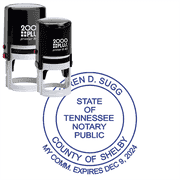 Tennessee Date Below Circle Round Notary Seal