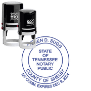 Tennessee Date Below Circle Round Notary Seal